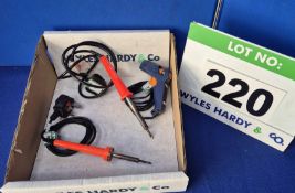 Two Soldering Irons and A BOSTICK Hot Glue Gun