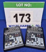 Two BERINGER XENYX 502 Mini Pre-Amp Mixers