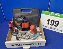 An EXTREME PRT110N, 240V, Hand Held Router and A Box of Router Bits