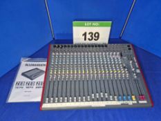 An ALLEN AND HEATH ZED22 FX 22-Channel Professional Studio Audio Mixer with Digital Effects