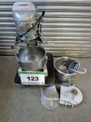 A LOCKHART Single Paddle Dough Mixer with Bowls and Paddles (As Photographed. Note Skate Not