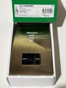 15 x SCHNEIDER GU7490BABP Screwless 2G 115/230V Shaver Sockets Antique Brass