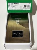 15 x SCHNEIDER GU7490BABP Screwless 2G 115/230V Shaver Sockets Antique Brass