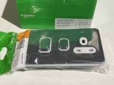 15 x SCHNEIDER GGBL4001WPCS Cooker Control Unit with 13Amp Socket LED Indicator 45Amp DP Polished