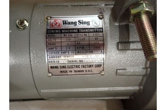 Wang Sing Sewing Machine Transmitter with Dayton 10 HP Motor - Image 10 of 10