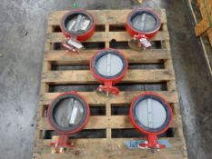 Lot of (5) Ultraflo 8" Butterfly Valve Wafers