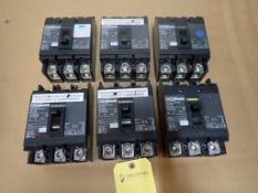 Lot of (6) Square D 225A Power Pact Circuit Breakers
