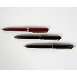 SCHREIBGERÄTE, Konvolut von 3, Herst Montblanc/Hamburg,