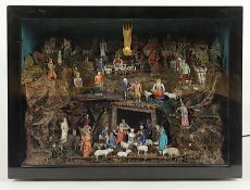 große Grulicher Kastenkrippe, Böhmen, E.19.Jh.