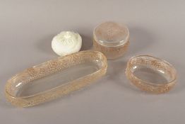 Art Déco-Toiletteset, Glas, Henri Saumont, um 1925