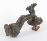 Türklopfer "Fisch", Bronze, deutsch, 2.H.19.Jh.