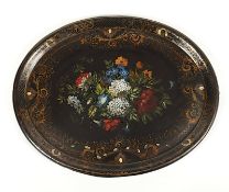 großes Tablett, deutsch, M.19.Jh.