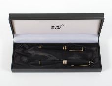 Schreibset, Mont Blanc, Meisterstück, Füllfederhalter und kleiner Rollerball