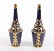 Paar Vasen, deutsch, Overlay, deutsch, um 1900