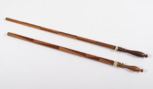 zwei Schneiderellen, Holz, deutsch, 19.Jh.