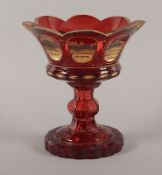 Andenken-Fußschale, Böhmen, datiert 1843