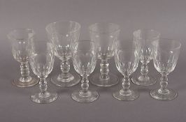 acht Südweingläser, deutsch, 19.Jh.