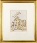 Bartholomeus Spranger - circle (1546-1611) NEPTUN AND COENIS Wash drawing on paper, 25.5x19.3 cm (51