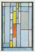 Bohumír Matal (1922-1988) DESIGN FOR A MOSAIC I Mixed media: pencil and gouache on paper, 10x6.5 cm