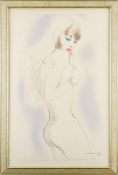 Jaroslav Veris Zamazal (1900-1983) NUDE 1967Mixed media: pencil, ink, and pastel on paper, 35.7x