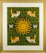 Zdeněk Miler (1921-2011) CURIOUS PUPPY 1960sGouache on paper, 60x50 cm (82x72 cm).mounted, f