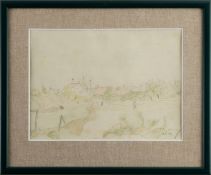 Otakar Kubín (1883-1969) BOSKOVICE 1962Mixed media: pencil and watercolour on paper, 21x28.5 cm