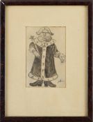 Mikoláš Aleš (1852-1913) KING Pencil drawing on paper, 17x11 cm (34x26 cm), signed lower right with