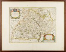 Jan Amos Komenský (1592-1670) Willem Janszoon Blaeu (1571-1638) MAP OF MORAVIA 1630 - 1650Hand-c