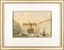 Franz Schneck - attributed (1773-1857) COURTYARD OF THE HOFBURG WITH THE MONUMENT TO EMPEROR FRANCIS