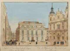 Carl Schütz (1745-1800) Johann Ziegler (1749-1812) TWO CITY VEDUTE 1970I. Old University of Vien