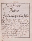 "Rechenbuch, worin(n)en die fünf Species, und Regula de-tri