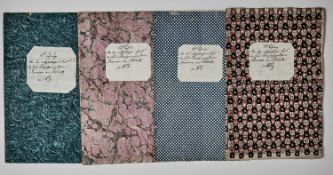 Bamberg - Poelnitz - Sammlung von 4 deutschen Handschriften auf Papier.