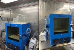 Lot of (2) Used Cascade Sciences TVO-5 Vacuum Ovens w/ Vac Pumps. Model TVO-5