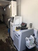 Used Heidolph HBX Package w/ A1C Glassware 3 & Lauda VC500 Chiller. Model Hei-VAP Industrial