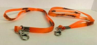 Set of 4 Plastic Orange Lanyards - Atlantis Gay Halloween Cruise 2015