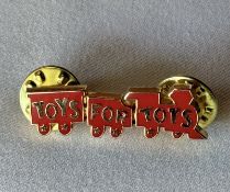 Toys For Tots Red Train Lapel Pin