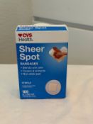 Sheer Spot Bandages One Size 100Ct Total - New Sealed Sheer Spot Band Aid CVS