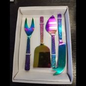 Thirstystone by Cambridge Rainbow 4-Piece Cheese Tool Set