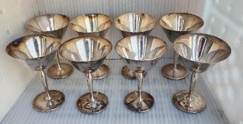 Silver Goblet- Champagne - Desert 70s from Pilgrim Silver Plated 8 Pieces