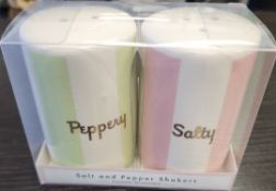 Thirstystone Custom Salty And Peppery Shakers Ceramic Stoneware