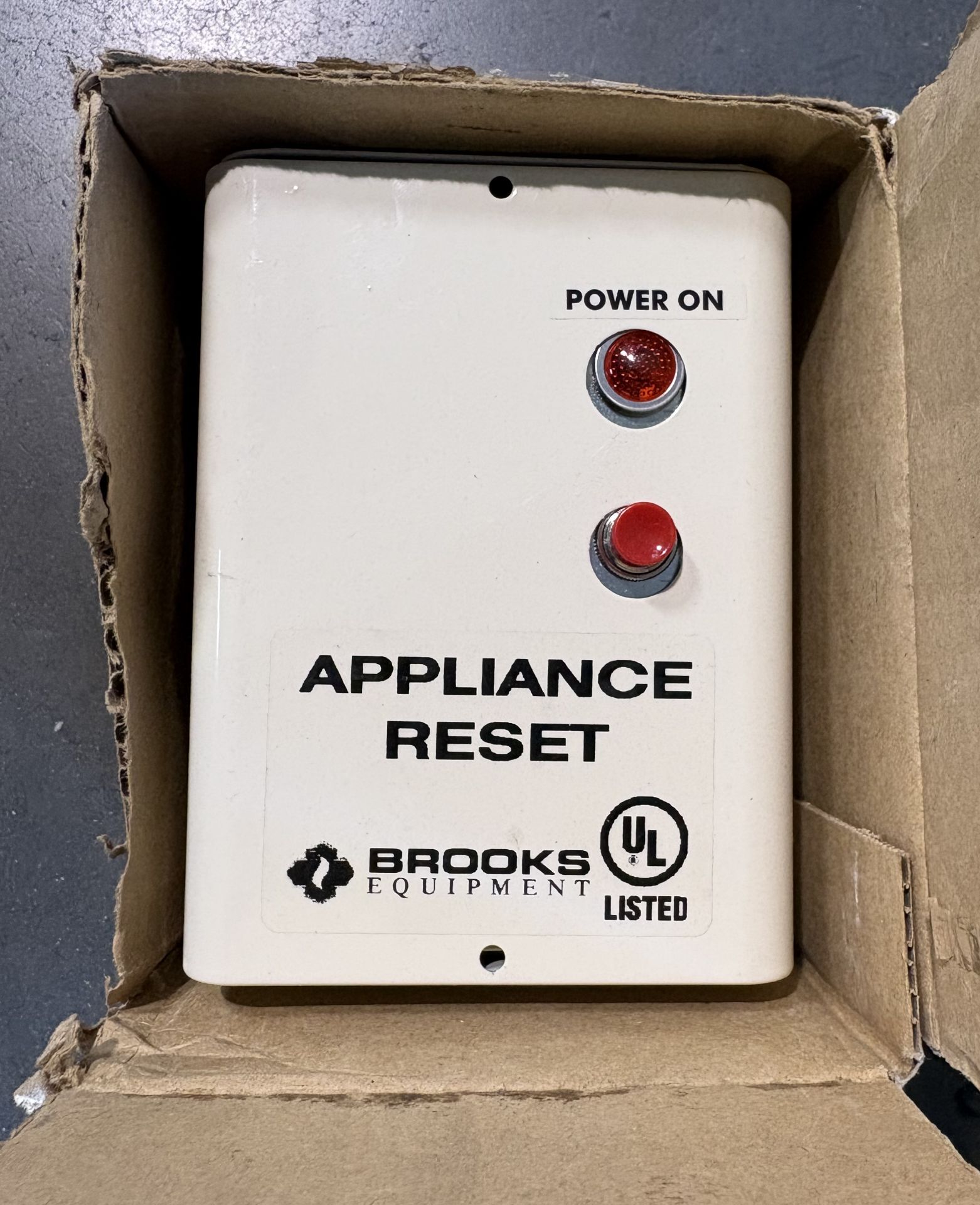 New Brooks SRR Manual Reset Relay Appliance Shut Off Box