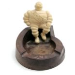 Michelin bakelite advertising ashtray for Tyre Batt Ltd (Bath) - 12cm high & has some wear
