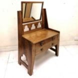 Liberty & Co retailed Arts & Crafts oak dressing table 145cm high x 87cm wide x 54cm deep