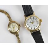 TUDOR; a lady's 9ct gold Royal wristwatch, the dial set with Arabic numerals and batons, width