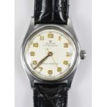 ROLEX; a gentleman's stainless steel Oyster Royal wristwatch, the dial set with Arabic numerals,