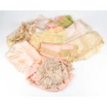 A quantity of original 1920s and 1930s lingerie including silk, rayon and lace slips and