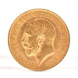 A George V half sovereign, 1914.