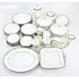WEDGWOOD; an 'Amherst' pattern fifty-eight piece part dinner and coffee service, including two