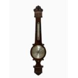 THOMAS UNDERHILL, 4 OLD MILL GATE, MANCHESTER; a Victorian rosewood wheel barometer, with silvered