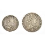 A George III 1787 six pence and shilling.